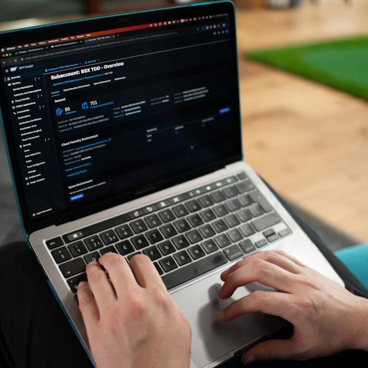 iOS app development workspace